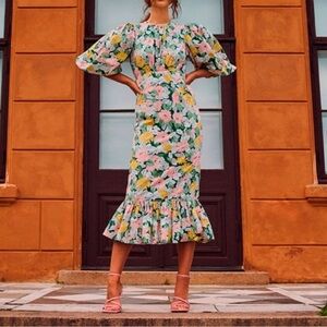 BYTIMO Festive Cotton Midi Dress